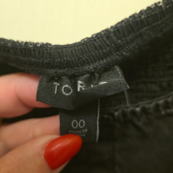 torrid Black Button-Front Peplum Denim Tank Top - Picture 8 of 10
